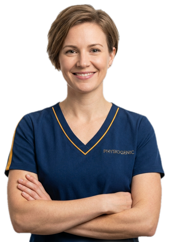 Female physiotherapist with arms crossed